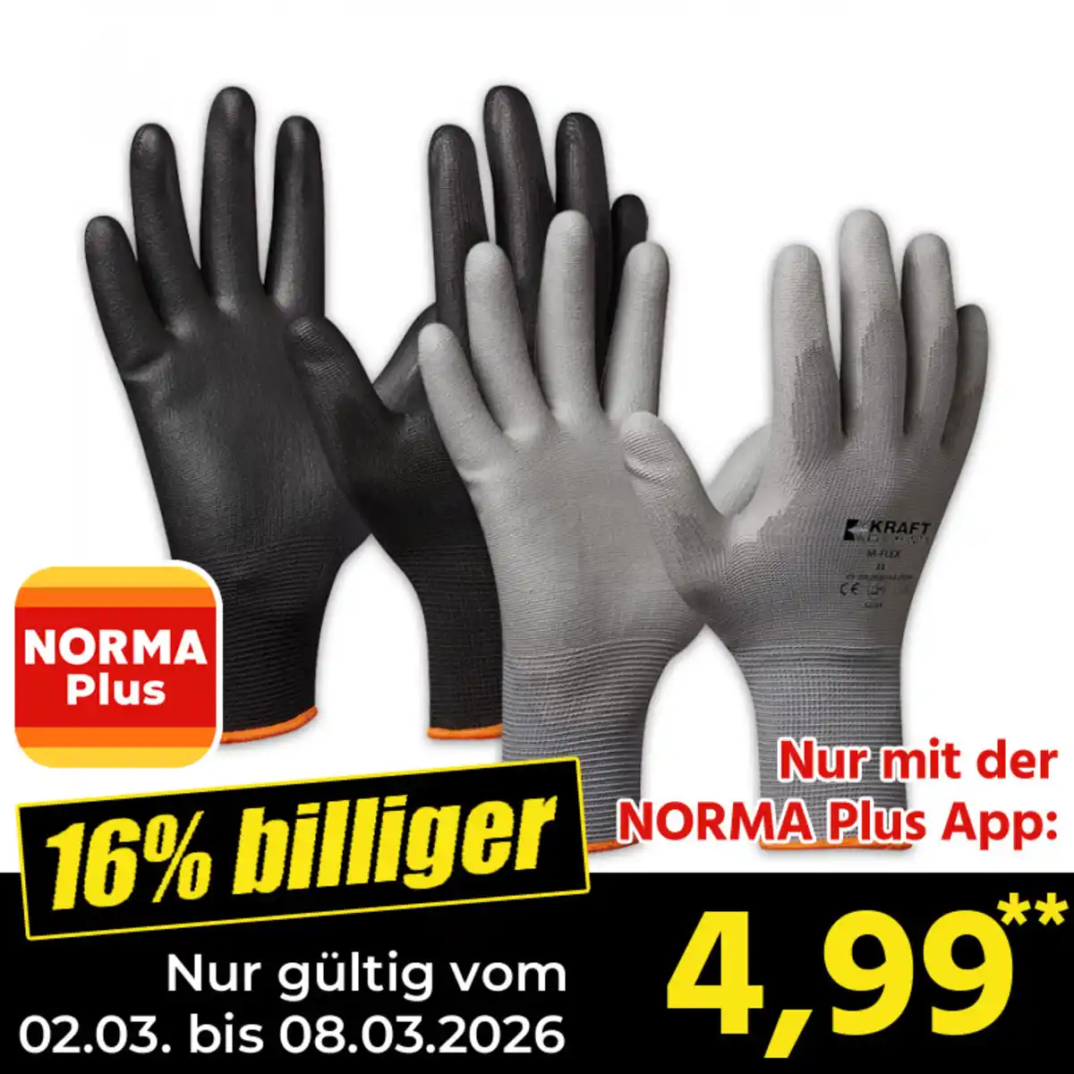 Bild 1 von Kraft Werkzeuge Arbeitshandschuhe 5 Paar