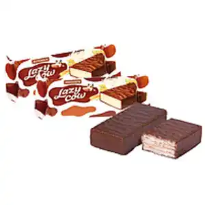 "Lazy Cow" Waffelkonfekt mit Milchfüllung (55%) überzogen mi...