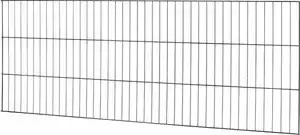 Floraworld Einstabmatte-Zaun Classic 200 x 75 cm anthrazit