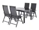 Bild 1 von LIVARNO® Alu-Set »Houston«, 5-teilig - Ausziehtisch & 4 Klappsessel, anthrazit