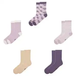 UP2FASHION WOMEN Damen-Socken, 5er-Pack, Lila, 35/38