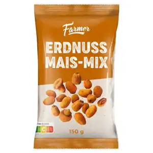 FARMER Erdnüsse trockengeröstet 150 g, Erdnuss-Mais-Mix