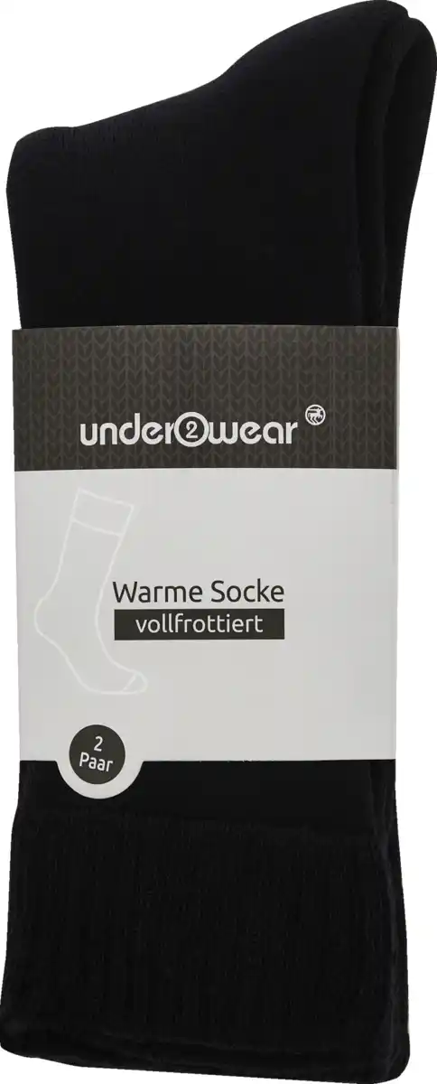 Bild 1 von under2wear 2er Pack Warme Socke schwarz/schwarz Gr. 43/46