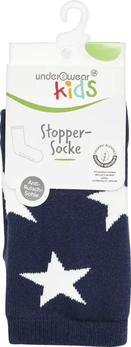 Bild 1 von under2wear kids Stopper Socken mit ABS Stern blau Gr. 27/30