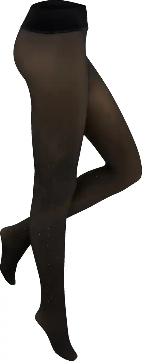 Bild 2 von under2wear Transparent Look Strumpfhose Glitzer schwarz Gr. M (40/42)