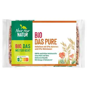 NUR NUR NATUR Bio-Haferbrot Das Pure 300 g, Karotte-Walnuss