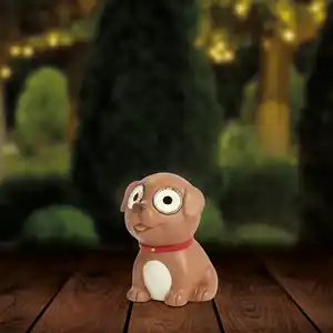 Solar-Tierfigur mit Leuchtaugen, Höhe ca. 13 cm