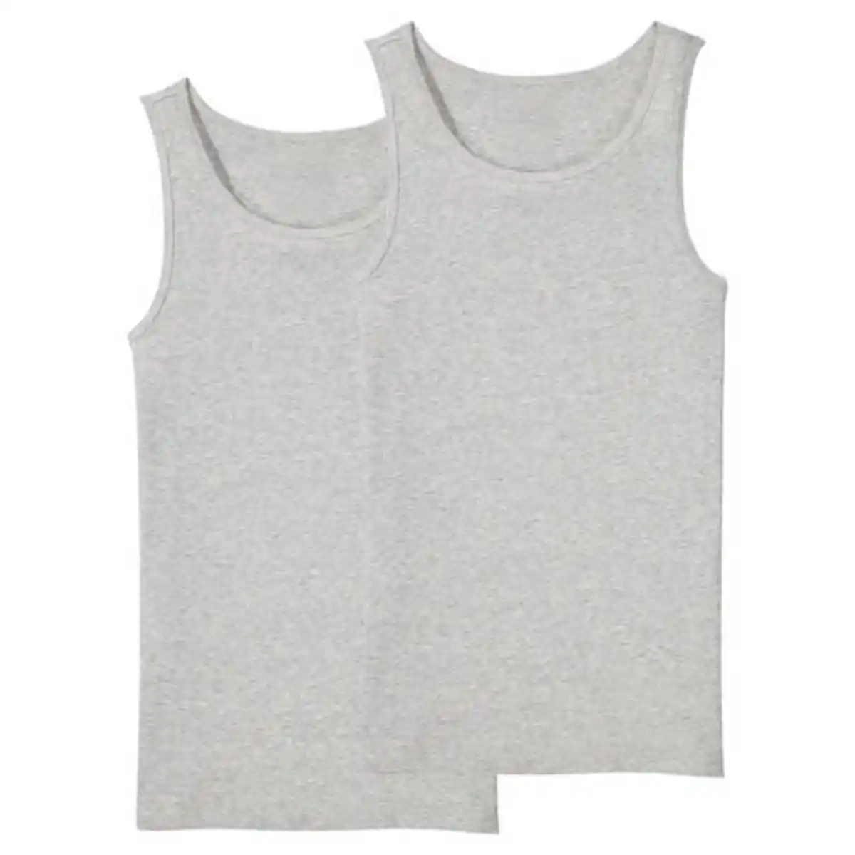 Bild 1 von UP2FASHION BASICS Herren Unterhemden, 2er-Pack, Grau/Melange, M