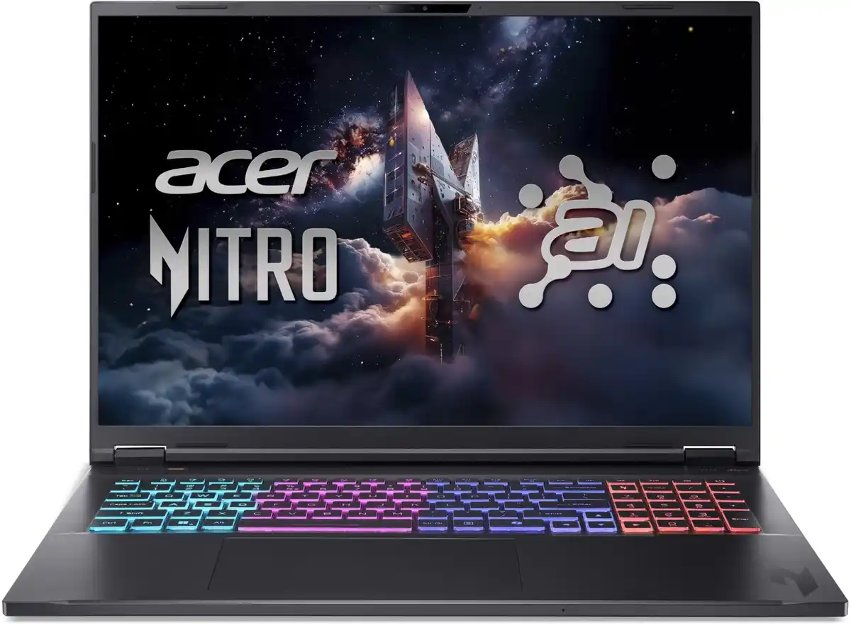 Bild 1 von Nitro 18 AI (AN18-61-R952) 45,72 cm (18") Gaming Notebook obsidian black, 32 GB RAM, 1000 GB SSD, AMD Ryzen AI 9 Prozessor, Windows 11
