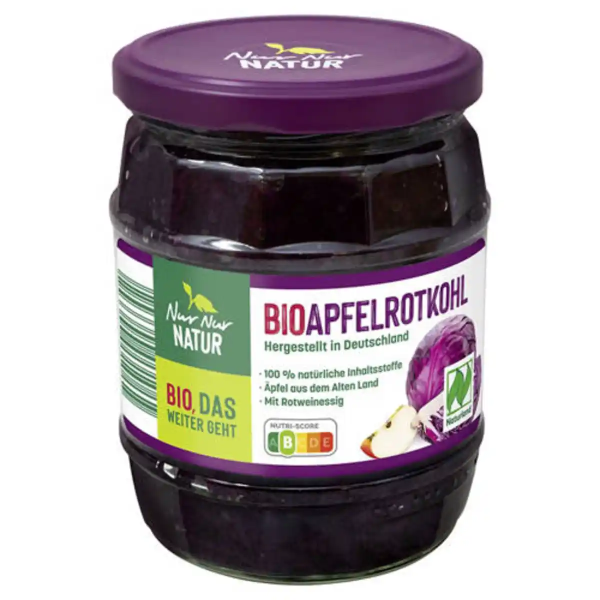 Bild 1 von NUR NUR NATUR Bio-Apfelrotkohl 520 g