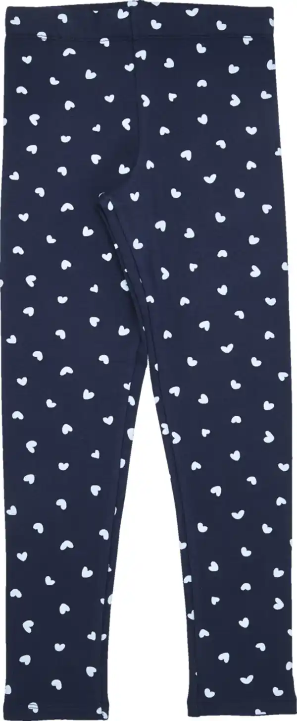 Bild 2 von under2wear kids Leggings Jersey Baumwolle navy Herz Gr. 110/116