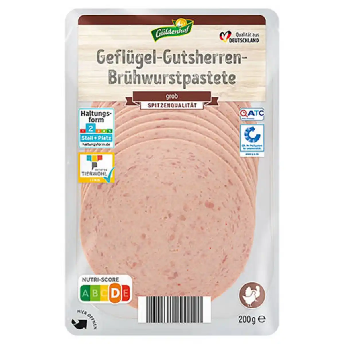 Bild 1 von GÜLDENHOF Geflügel-Frischwurst-Aufschnitt 200 g, Gutsherrenpute