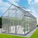 Bild 2 von Crystal Plus Aluminium Gewächshaus, ca. 480 x 182 x 208 cm - Silber
