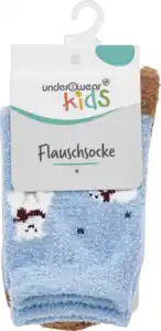 under2wear kids Flauschsocke Eisbär hellblau Gr. 23/26