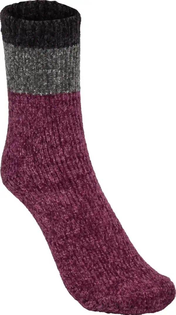 Bild 2 von under2wear Kuschelsocke Chenille Colour-Blocking Beere Gr. 39/42