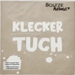 BOLTZE Servietten Klecker 20 tlg 2 sort Papier SpruchText Einfarbig Quadrat Wort