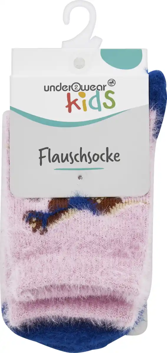 Bild 1 von under2wear kids Flauschsocke Pferd rosa Gr. 31/34
