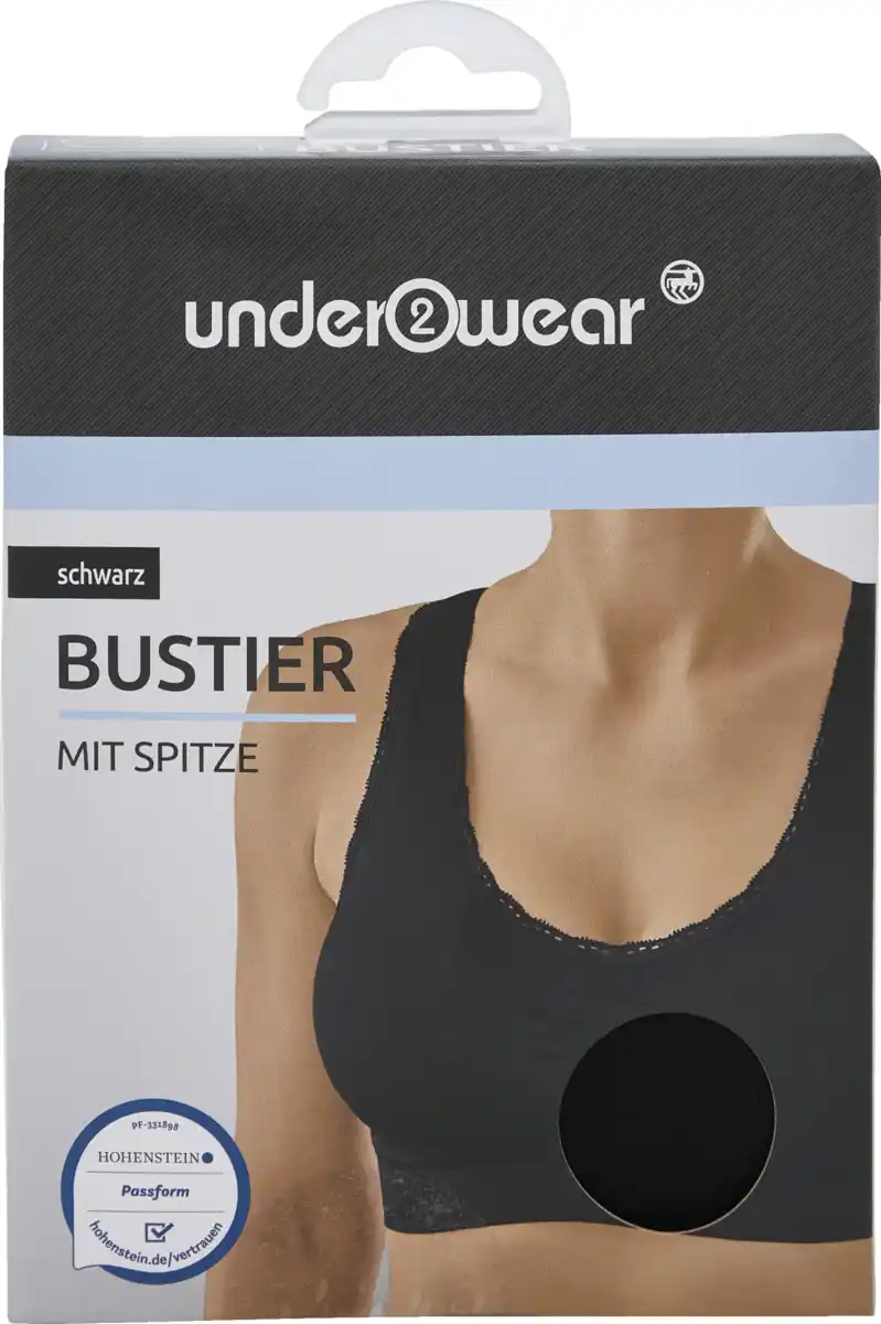 Bild 1 von under2wear Basic Bustier mit Spitze schwarz Gr. L