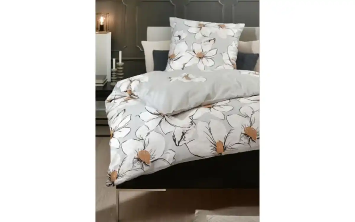 Bild 2 von Bettwäsche Helene, silber/gelb, 135 x 200 cm