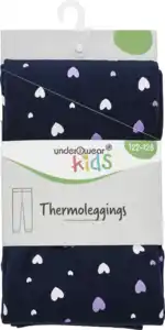 under2wear kids Thermoleggings navy Herz-Allover Gr. 122/128
