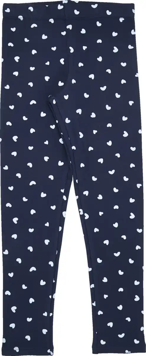 Bild 2 von under2wear kids Leggings Jersey Baumwolle navy Herz Gr. 134/140