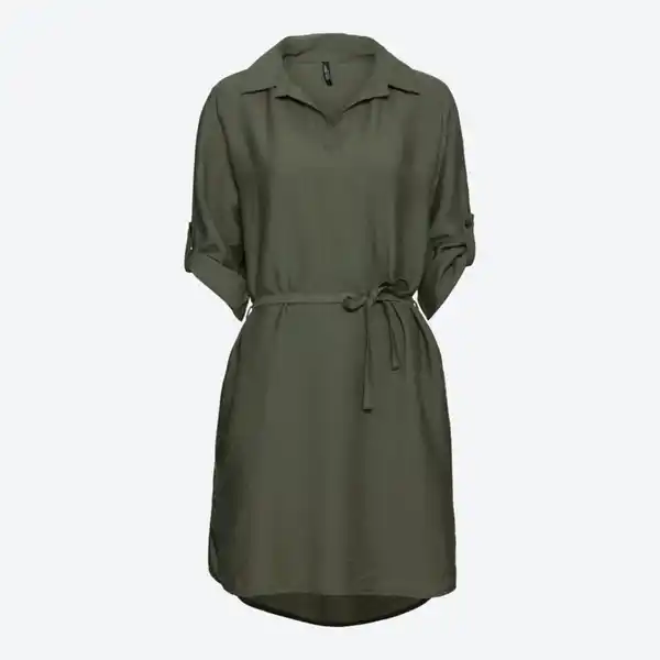 Bild 2 von Damen-Kleid mit V-Ausschnitt und Gürtel