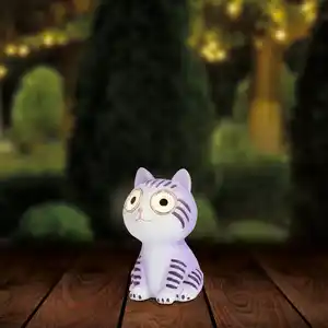 Solar-Tierfigur mit Leuchtaugen, Höhe ca. 13 cm