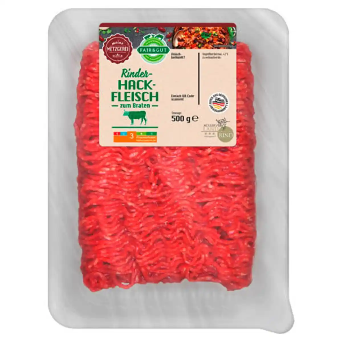 Bild 1 von · FAIR&GUT · Hackfleisch vom Rind 500 g