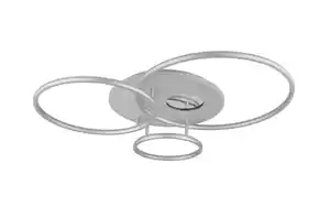 LED-Deckenleuchte Invertina, silberfarbig, inkl. Fernbedienung