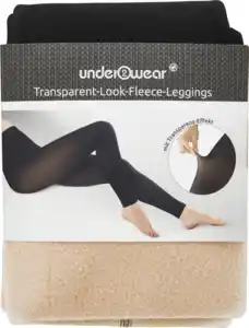 under2wear transparent teddy leggings sch./make-up Gr. L (44/46)