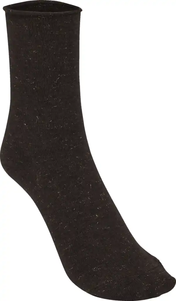 Bild 2 von under2wear Kurzschaftsocke Glitzer Rollbund braun Gr. 35/38