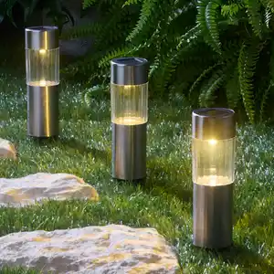 Solarstecker aus Edelstahl, 3er-Pack, Ø ca. 4,5 cm