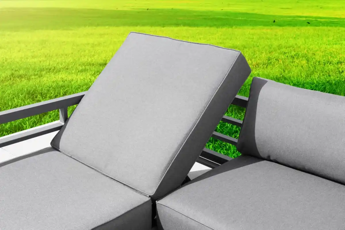 Bild 4 von 14tlg. Alu-Lounge SEBASTIAN Ecksofa Set - Anthrazit