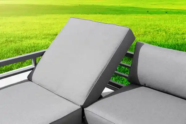 Bild 4 von 14tlg. Alu-Lounge SEBASTIAN Ecksofa Set - Anthrazit