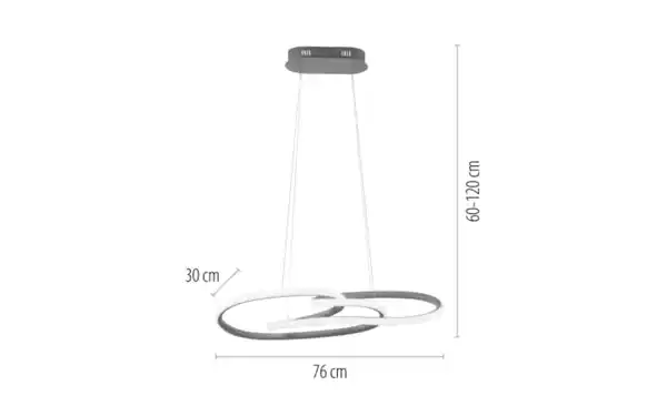 Bild 2 von LED-Pendelleuchte Twist, sandfarbig, inkl. Memoryfunktion