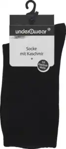under2wear Feine Kashmir Socke Uni schwarz Gr. 35/38