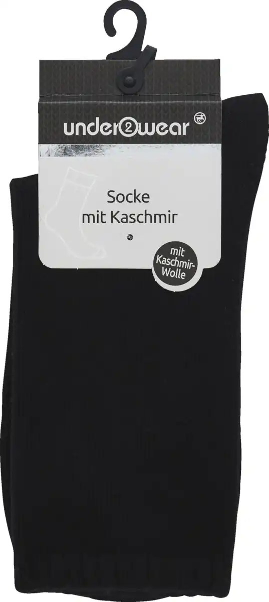 Bild 1 von under2wear Feine Kashmir Socke Uni schwarz Gr. 35/38
