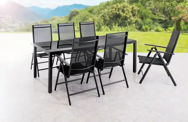 Bild 2 von Aluminium-Sitzgruppe 7tlg. klappbar - Anthrazit