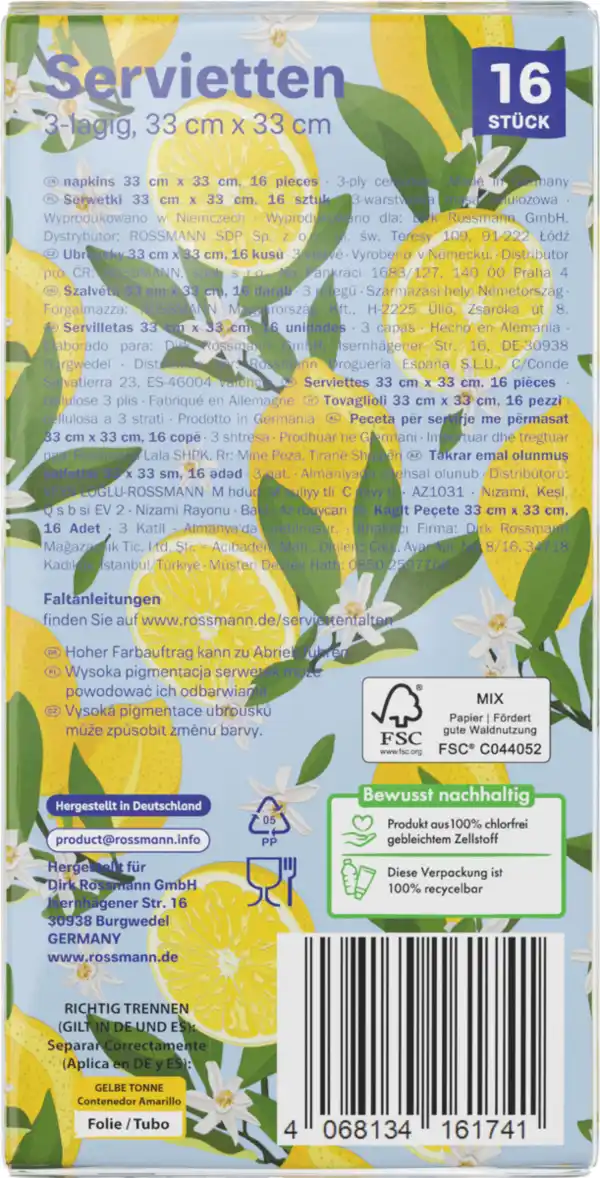 Bild 3 von alouette Bistro-Serviette Zitronen