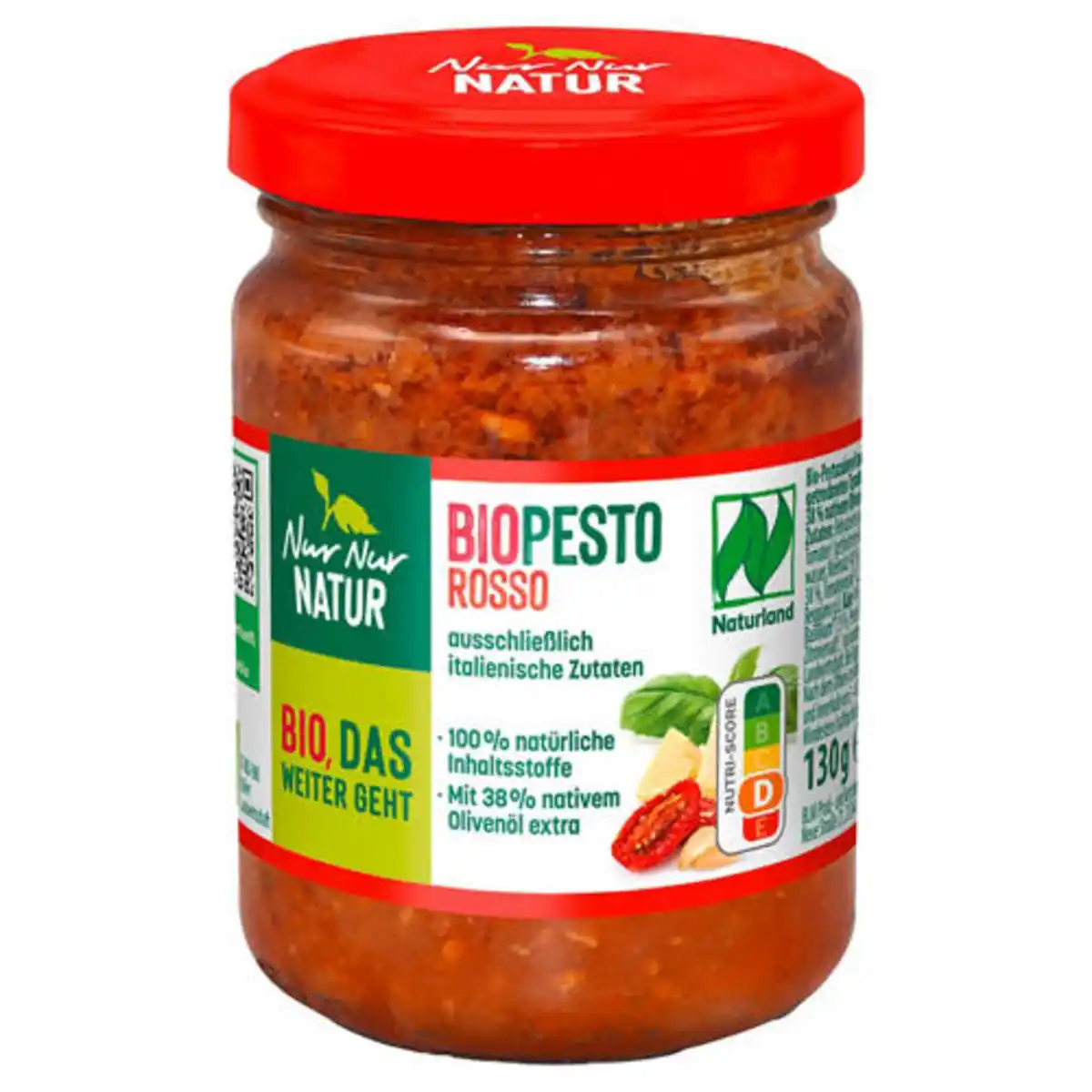 Bild 1 von NUR NUR NATUR Bio-Pesto 130 g, Rosso