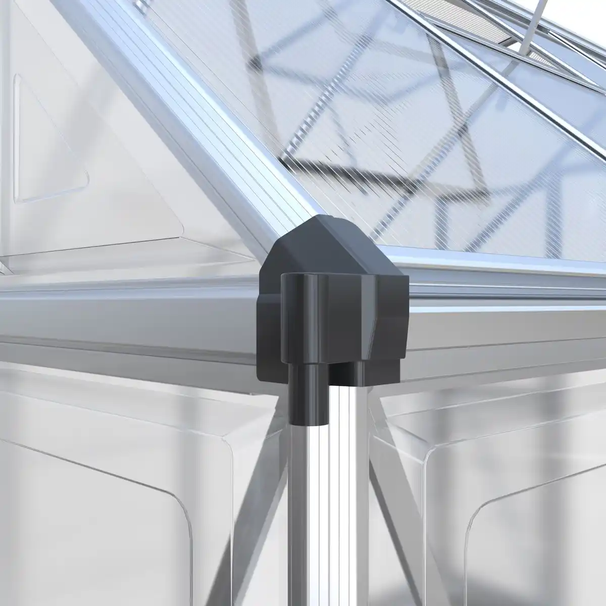 Bild 3 von Crystal Plus Aluminium Gewächshaus, ca. 480 x 182 x 208 cm - Silber