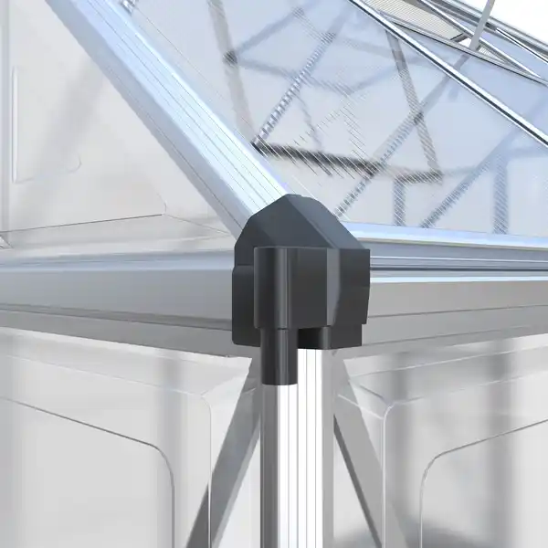 Bild 3 von Crystal Plus Aluminium Gewächshaus, ca. 480 x 182 x 208 cm - Silber