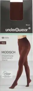 under2wear 50den Mikro Velvettouch Strumpfhose Braun Gr. S (36/38)