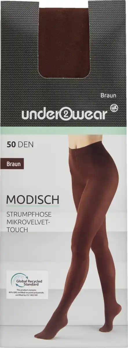 Bild 1 von under2wear 50den Mikro Velvettouch Strumpfhose Braun Gr. L (44/46)