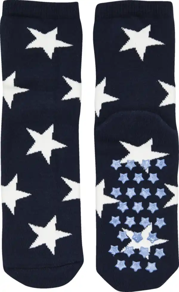 Bild 2 von under2wear kids Stopper Socken mit ABS Stern blau Gr. 31/34