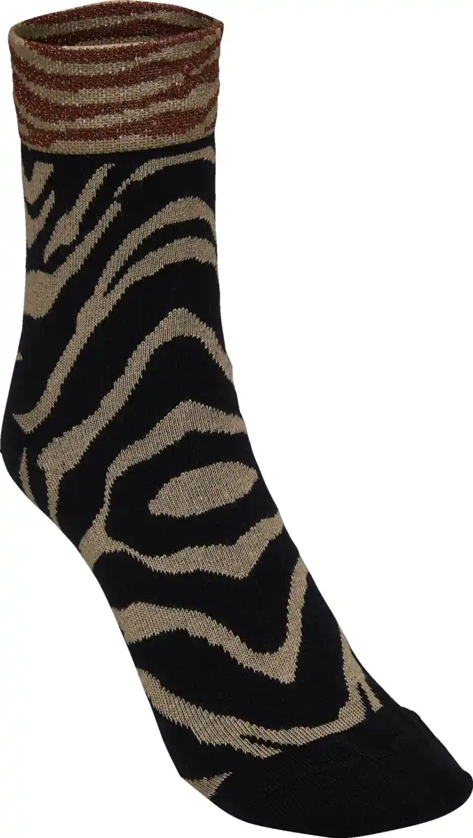 Bild 3 von under2wear 2er Pack Leo/Zebra Socken mit Glitzer Gr. 39/42
