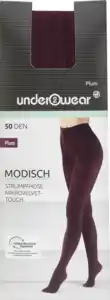 under2wear 50den Mikro Velvettouch Strumpfhose Plum Gr. S (36/38)
