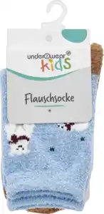 under2wear kids Flauschsocke Eisbär hellblau Gr. 31/34