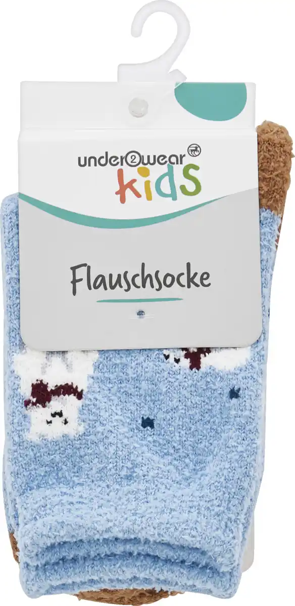 Bild 1 von under2wear kids Flauschsocke Eisbär hellblau Gr. 31/34