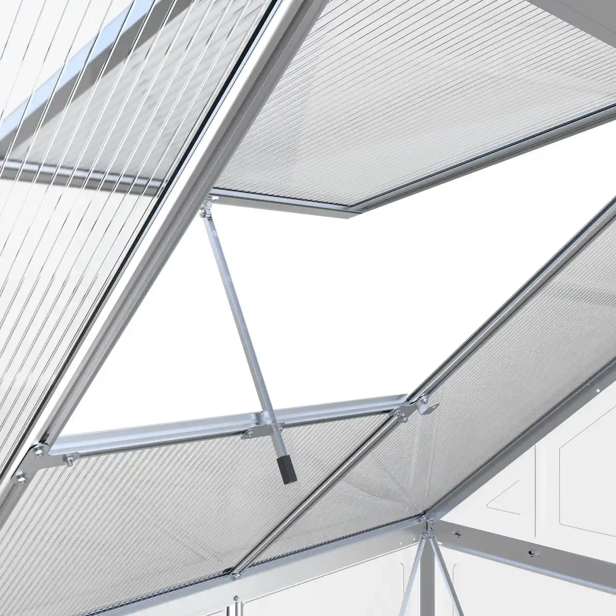 Bild 4 von Crystal Plus Aluminium Gewächshaus, ca. 480 x 182 x 208 cm - Silber